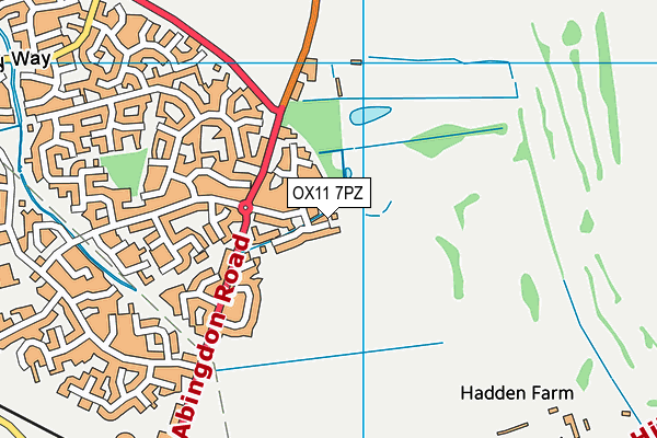 OX11 7PZ map - OS VectorMap District (Ordnance Survey) OX11 7PZ map - OS VectorMap District (Ordnance Survey)