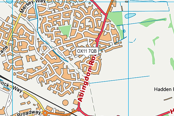OX11 7QB map - OS VectorMap District (Ordnance Survey)