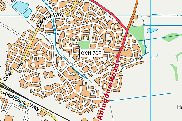 OX11 7QF map - OS VectorMap District (Ordnance Survey) OX11 7QF map - OS VectorMap District (Ordnance Survey)