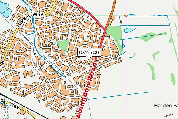 OX11 7QG map - OS VectorMap District (Ordnance Survey) OX11 7QG map - OS VectorMap District (Ordnance Survey)