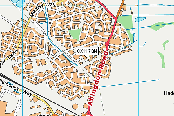 OX11 7QN map - OS VectorMap District (Ordnance Survey) OX11 7QN map - OS VectorMap District (Ordnance Survey)