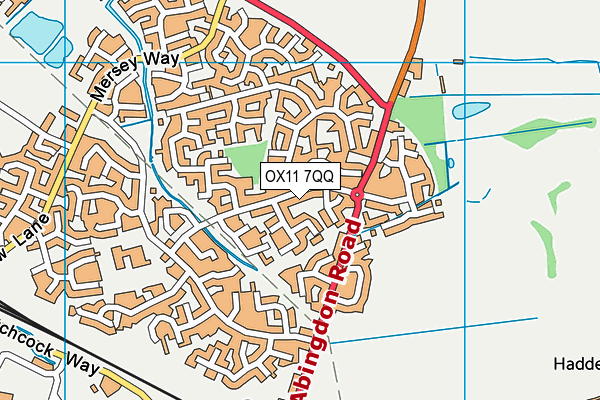OX11 7QQ map - OS VectorMap District (Ordnance Survey) OX11 7QQ map - OS VectorMap District (Ordnance Survey)