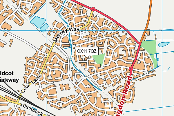 OX11 7QZ map - OS VectorMap District (Ordnance Survey)