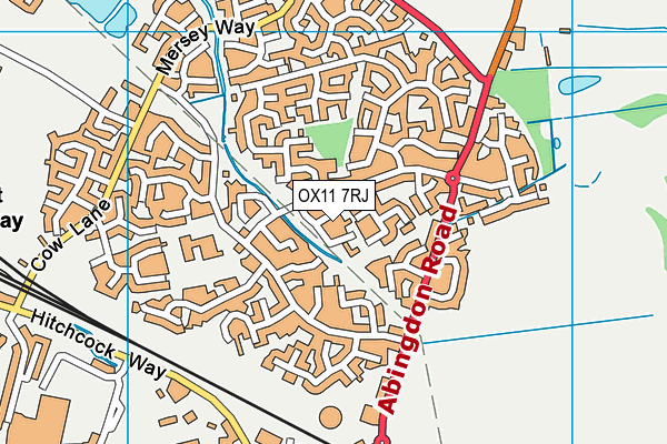OX11 7RJ map - OS VectorMap District (Ordnance Survey) OX11 7RJ map - OS VectorMap District (Ordnance Survey)