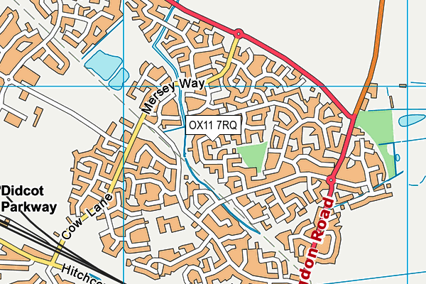 OX11 7RQ map - OS VectorMap District (Ordnance Survey) OX11 7RQ map - OS VectorMap District (Ordnance Survey)