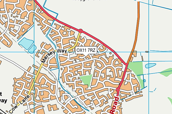 OX11 7RZ map - OS VectorMap District (Ordnance Survey) OX11 7RZ map - OS VectorMap District (Ordnance Survey)