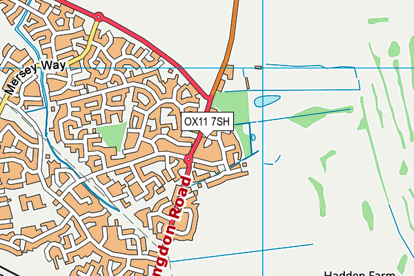 OX11 7SH map - OS VectorMap District (Ordnance Survey) OX11 7SH map - OS VectorMap District (Ordnance Survey)