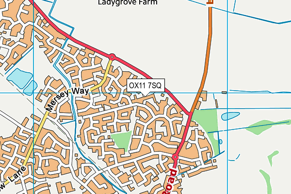 OX11 7SQ map - OS VectorMap District (Ordnance Survey) OX11 7SQ map - OS VectorMap District (Ordnance Survey)