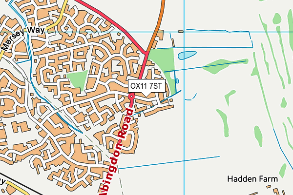 OX11 7ST map - OS VectorMap District (Ordnance Survey) OX11 7ST map - OS VectorMap District (Ordnance Survey)