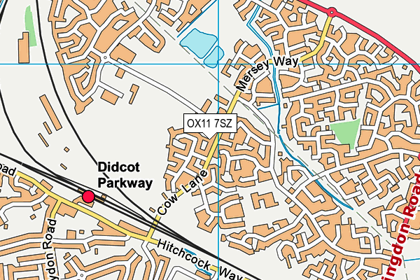 OX11 7SZ map - OS VectorMap District (Ordnance Survey) OX11 7SZ map - OS VectorMap District (Ordnance Survey)