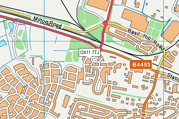 OX11 7TJ map - OS VectorMap District (Ordnance Survey) OX11 7TJ map - OS VectorMap District (Ordnance Survey)