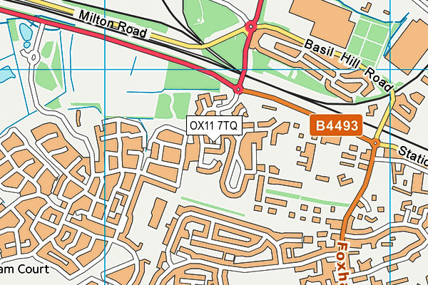 OX11 7TQ map - OS VectorMap District (Ordnance Survey) OX11 7TQ map - OS VectorMap District (Ordnance Survey)