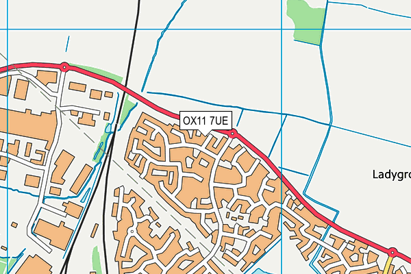 OX11 7UE map - OS VectorMap District (Ordnance Survey) OX11 7UE map - OS VectorMap District (Ordnance Survey)