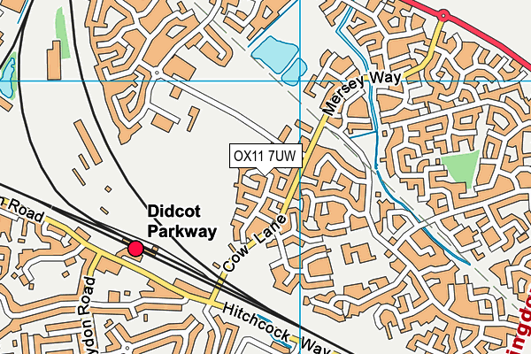 OX11 7UW map - OS VectorMap District (Ordnance Survey) OX11 7UW map - OS VectorMap District (Ordnance Survey)