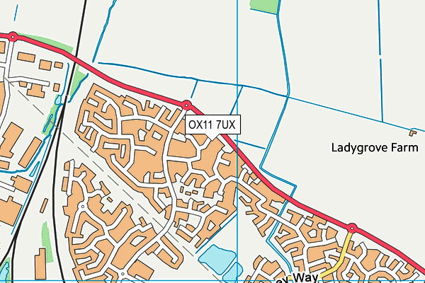 OX11 7UX map - OS VectorMap District (Ordnance Survey) OX11 7UX map - OS VectorMap District (Ordnance Survey)
