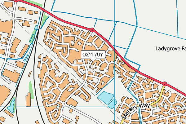 OX11 7UY map - OS VectorMap District (Ordnance Survey) OX11 7UY map - OS VectorMap District (Ordnance Survey)