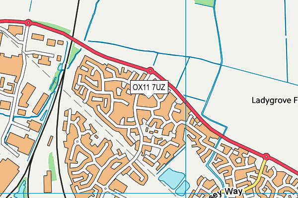 OX11 7UZ map - OS VectorMap District (Ordnance Survey) OX11 7UZ map - OS VectorMap District (Ordnance Survey)