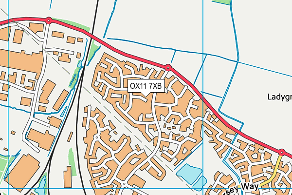 OX11 7XB map - OS VectorMap District (Ordnance Survey) OX11 7XB map - OS VectorMap District (Ordnance Survey)