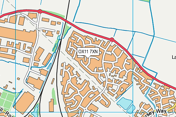OX11 7XN map - OS VectorMap District (Ordnance Survey) OX11 7XN map - OS VectorMap District (Ordnance Survey)