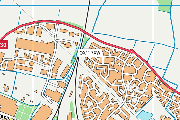 OX11 7XW map - OS VectorMap District (Ordnance Survey)