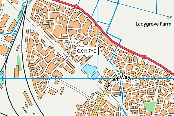 OX11 7YQ map - OS VectorMap District (Ordnance Survey) OX11 7YQ map - OS VectorMap District (Ordnance Survey)
