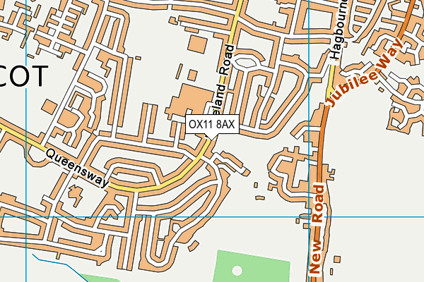 OX11 8AX map - OS VectorMap District (Ordnance Survey) OX11 8AX map - OS VectorMap District (Ordnance Survey)
