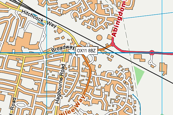 OX11 8BZ map - OS VectorMap District (Ordnance Survey) OX11 8BZ map - OS VectorMap District (Ordnance Survey)