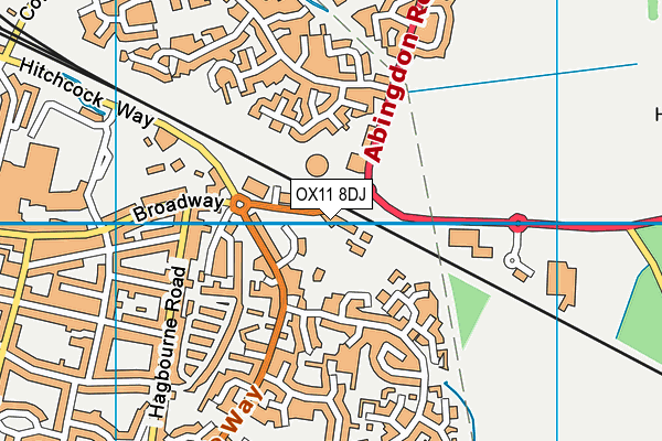 OX11 8DJ map - OS VectorMap District (Ordnance Survey) OX11 8DJ map - OS VectorMap District (Ordnance Survey)