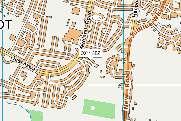 OX11 8EZ map - OS VectorMap District (Ordnance Survey) OX11 8EZ map - OS VectorMap District (Ordnance Survey)