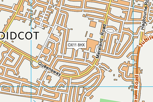OX11 8HX map - OS VectorMap District (Ordnance Survey) OX11 8HX map - OS VectorMap District (Ordnance Survey)