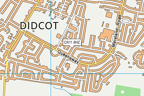 OX11 8HZ map - OS VectorMap District (Ordnance Survey) OX11 8HZ map - OS VectorMap District (Ordnance Survey)