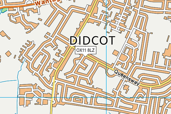 OX11 8LZ map - OS VectorMap District (Ordnance Survey) OX11 8LZ map - OS VectorMap District (Ordnance Survey)
