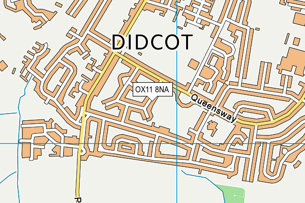 OX11 8NA map - OS VectorMap District (Ordnance Survey) OX11 8NA map - OS VectorMap District (Ordnance Survey)