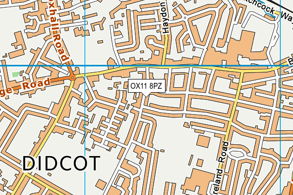 OX11 8PZ map - OS VectorMap District (Ordnance Survey) OX11 8PZ map - OS VectorMap District (Ordnance Survey)