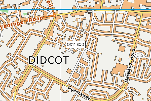 OX11 8QD map - OS VectorMap District (Ordnance Survey) OX11 8QD map - OS VectorMap District (Ordnance Survey)