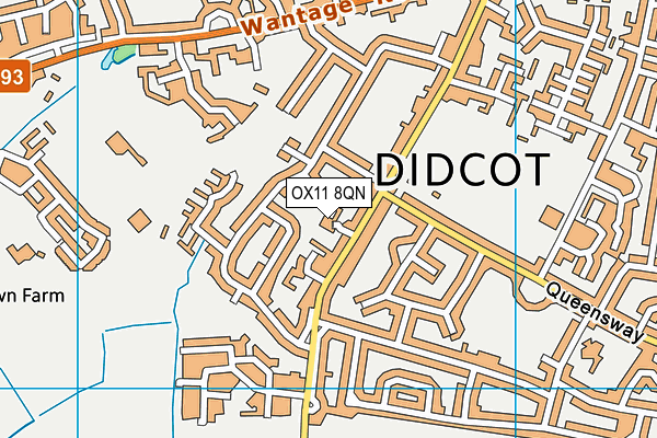 OX11 8QN map - OS VectorMap District (Ordnance Survey) OX11 8QN map - OS VectorMap District (Ordnance Survey)