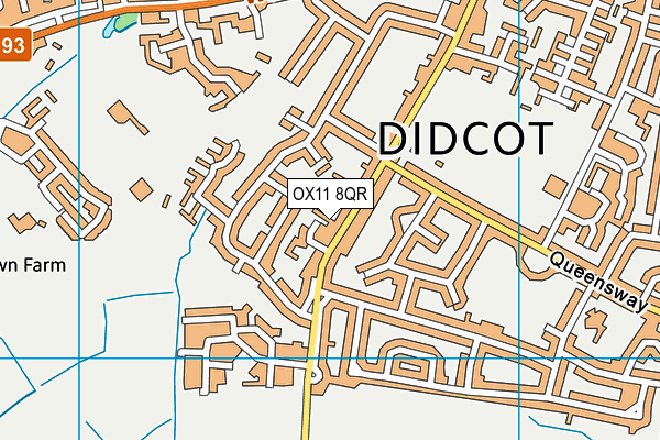 OX11 8QR map - OS VectorMap District (Ordnance Survey) OX11 8QR map - OS VectorMap District (Ordnance Survey)