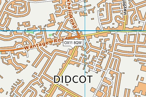 OX11 8QW map - OS VectorMap District (Ordnance Survey) OX11 8QW map - OS VectorMap District (Ordnance Survey)