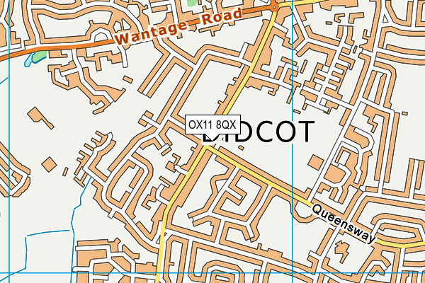 OX11 8QX map - OS VectorMap District (Ordnance Survey) OX11 8QX map - OS VectorMap District (Ordnance Survey)