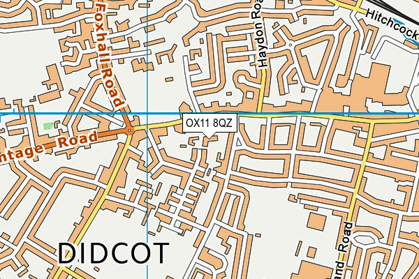 OX11 8QZ map - OS VectorMap District (Ordnance Survey) OX11 8QZ map - OS VectorMap District (Ordnance Survey)