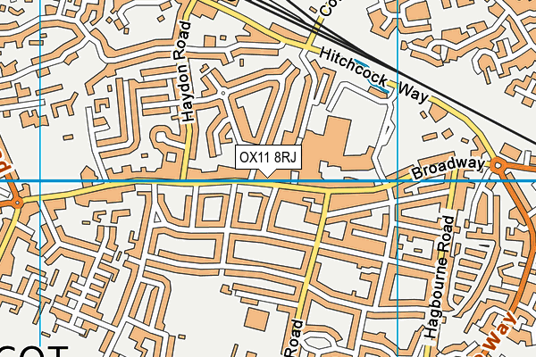 OX11 8RJ map - OS VectorMap District (Ordnance Survey) OX11 8RJ map - OS VectorMap District (Ordnance Survey)