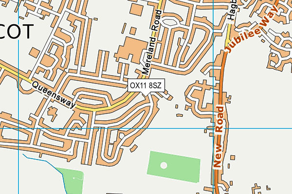 OX11 8SZ map - OS VectorMap District (Ordnance Survey) OX11 8SZ map - OS VectorMap District (Ordnance Survey)