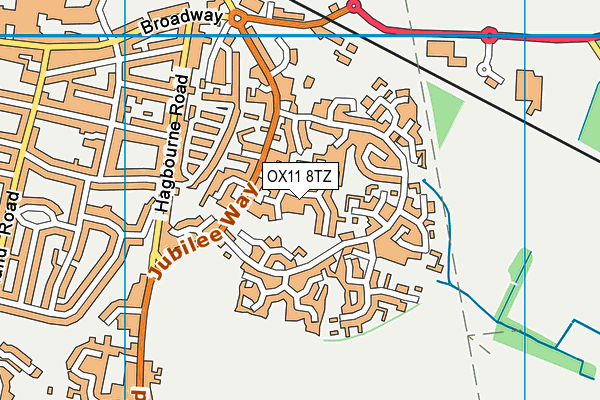 OX11 8TZ map - OS VectorMap District (Ordnance Survey) OX11 8TZ map - OS VectorMap District (Ordnance Survey)