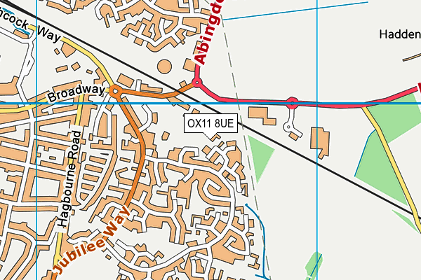 OX11 8UE map - OS VectorMap District (Ordnance Survey) OX11 8UE map - OS VectorMap District (Ordnance Survey)