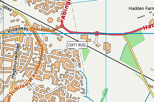 OX11 8UQ map - OS VectorMap District (Ordnance Survey) OX11 8UQ map - OS VectorMap District (Ordnance Survey)