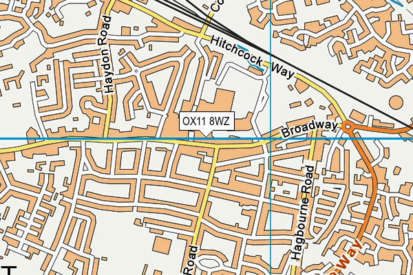 OX11 8WZ map - OS VectorMap District (Ordnance Survey) OX11 8WZ map - OS VectorMap District (Ordnance Survey)