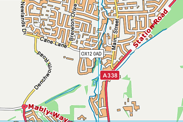 OX12 0AD map - OS VectorMap District (Ordnance Survey) OX12 0AD map - OS VectorMap District (Ordnance Survey)
