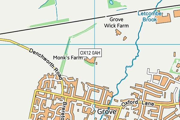 OX12 0AH map - OS VectorMap District (Ordnance Survey) OX12 0AH map - OS VectorMap District (Ordnance Survey)