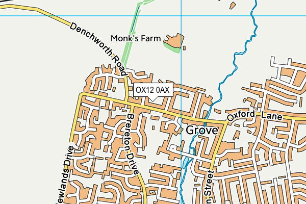 OX12 0AX map - OS VectorMap District (Ordnance Survey) OX12 0AX map - OS VectorMap District (Ordnance Survey)