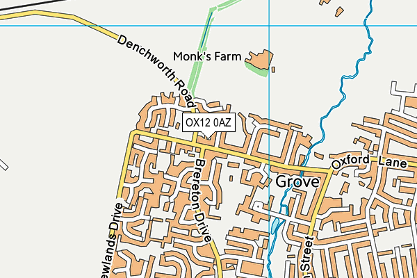 OX12 0AZ map - OS VectorMap District (Ordnance Survey) OX12 0AZ map - OS VectorMap District (Ordnance Survey)